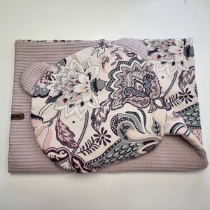 Waflové Povlečení 50x75 a Polštář Mozaika | Šedá