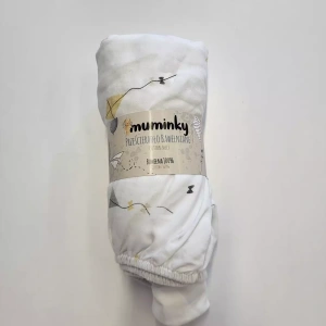 Mušelínové Prostěradlo do Kočárku s Gumou | Bílé (1) (1) (1) (1)